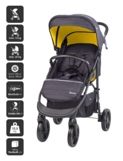 Babygo Style Mustard 3-in-1 Kinderwagen Incl. Autostoel 6322 -Baby Verkoop 6322 style3in1 mustard 4 babygo
