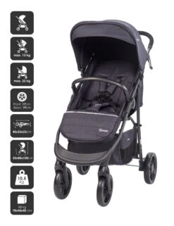 Babygo Style Black 3-in-1 Kinderwagen Incl. Autostoel 6323 -Baby Verkoop 6323 style3in1 black 4 babygo 2