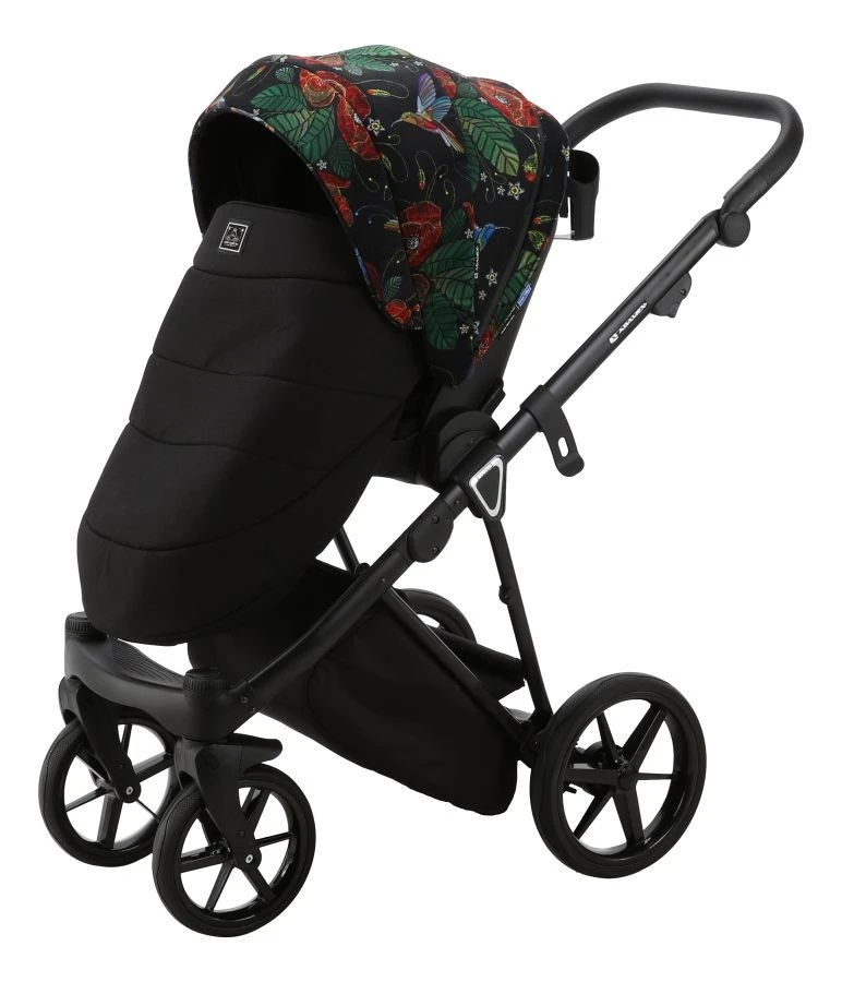Adamex Porto Flowers Special Edition Black/Rose 2-in-1 Kinderwagen FL-8 8 Adamex Porto Flowers Special Edition Black/Rose 2-in-1 Kinderwagen FL-8 - Image 6