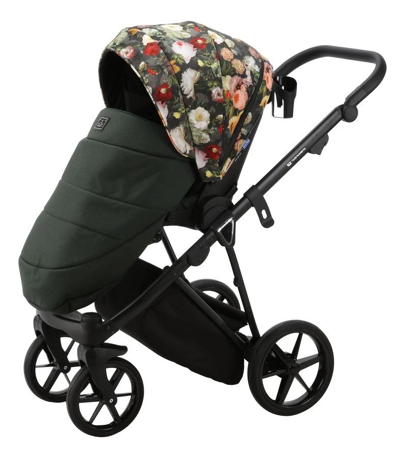 Adamex Porto Flowers Dark Green 2-in-1 Kinderwagen FL-6 - Image 7