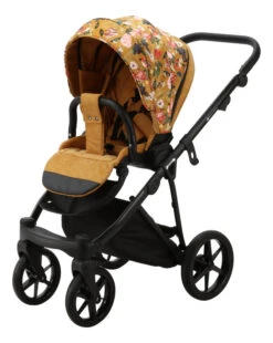 Adamex Porto Flowers Ochre 2-in-1 Kinderwagen FL-3 -Baby Verkoop adamex porto flowers ochre 2 in 1 kinderwagen fl 3 2