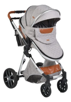 Cangaroo Alma Light Grey Silver 3-in-1 Combi Kinderwagen Incl. Autostoel -Baby Verkoop alma alu 11