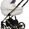 Baby Merc Faster 3 White/Gold Limited Edition Kinderwagen Incl. Autostoel L/190/ZE -Baby Verkoop baby merc faster 3 white limited edition kinderwagen 1