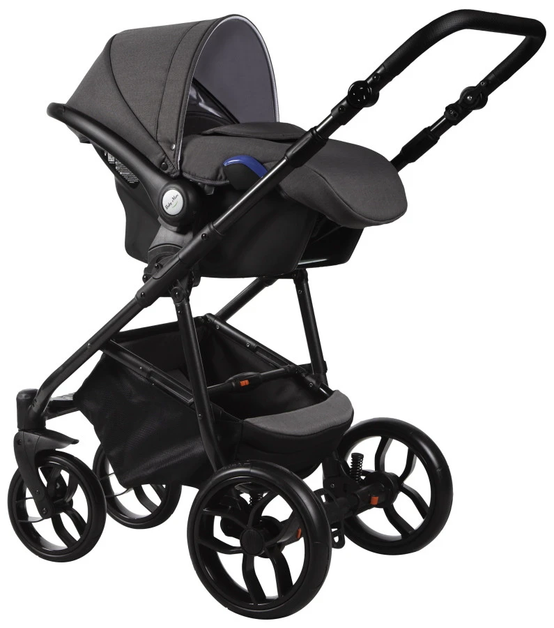 Baby Merc La Noche Grey 3-in-1 Kinderwagen Incl. Autostoel LN/06B 6 Baby Merc La Noche Grey 3-in-1 Kinderwagen Incl. Autostoel LN/06B - Image 4