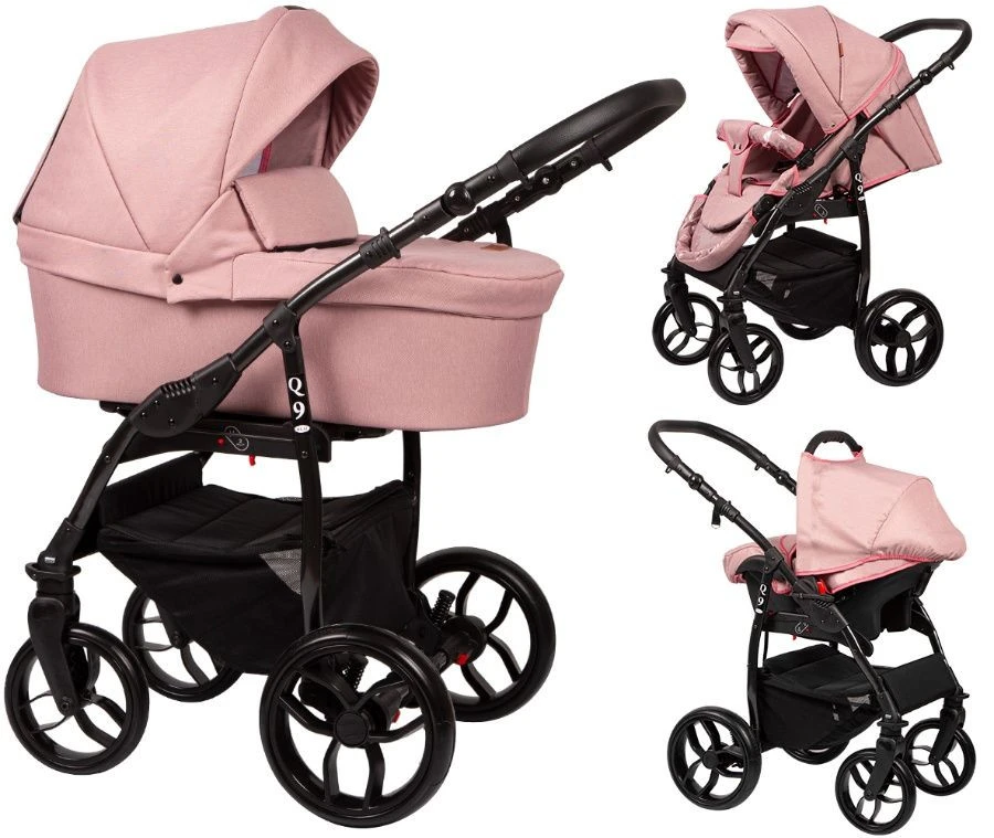 Baby Merc Q9 Black/Pink Kinderwagen Incl. Autostoel Q9/199B