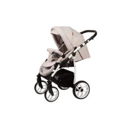 Baby Merc Q9 White/Beige Kinderwagen Incl. Autostoel Q9/197C -Baby Verkoop baby merc q9 whitebeige kinderwagen incl. autostoel q9197c3