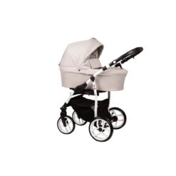Baby Merc Q9 White/Beige Kinderwagen Incl. Autostoel Q9/197C -Baby Verkoop baby merc q9 whitebeige kinderwagen incl. autostoel q9197c4