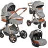 Cangaroo Alma Dark Grey 3-in-1 Combi Kinderwagen Incl. Autostoel -Baby Verkoop cangaroo alma grey 3 in 1 combi kinderwagen incl. autostoel 8 1