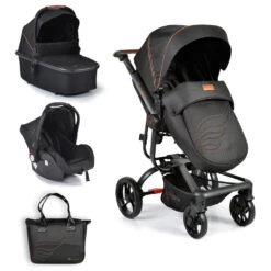 Cangaroo Ellada Black 3-in-1 Combi Kinderwagen Incl. Autostoel -Baby Verkoop cangaroo ellada black 3 in 1 kinderwagen incl. autostoel 17