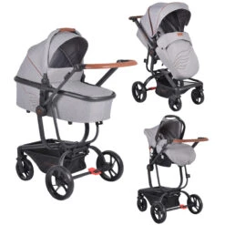 Cangaroo Ellada Grey 3-in-1 Combi Kinderwagen Incl. Autostoel