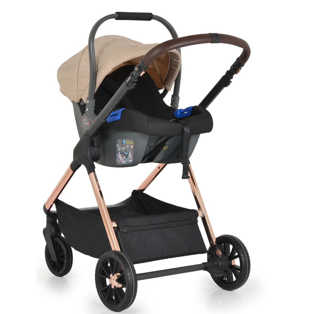 Cangaroo Empire Beige 3-in-1 Kinderwagen Incl. Autostoel 17 Cangaroo Empire Beige 3-in-1 Kinderwagen Incl. Autostoel - Image 15
