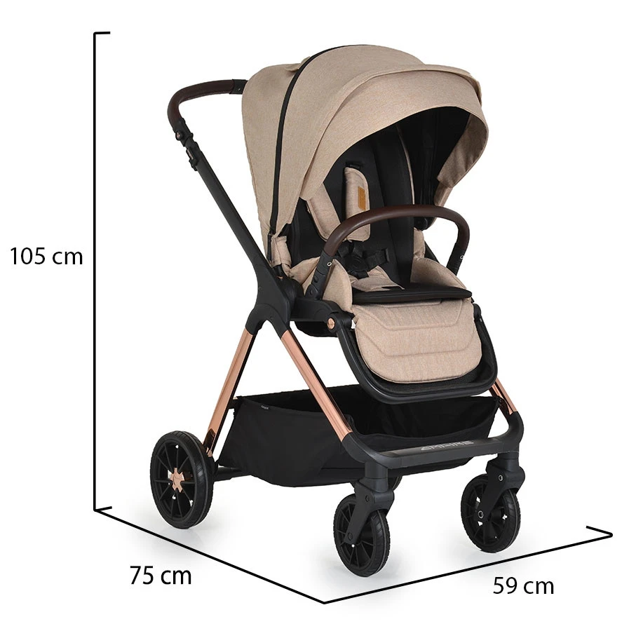Cangaroo Empire Beige 3-in-1 Kinderwagen Incl. Autostoel 22 Cangaroo Empire Beige 3-in-1 Kinderwagen Incl. Autostoel - Image 20