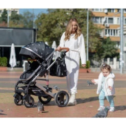 Cangaroo Gala Steel Grey 3-in-1 Combi Kinderwagen Incl. Autostoel -Baby Verkoop cangaroo gala black leather 3 in 1 combi kinderwagen incl. autostoel 7