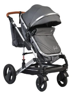 Cangaroo Gala Steel Grey 3-in-1 Combi Kinderwagen Incl. Autostoel -Baby Verkoop cangaroo gala black leather 3 in 1 combi kinderwagen incl autostoel 12
