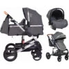 Cangaroo Gala Steel Grey 3-in-1 Combi Kinderwagen Incl. Autostoel