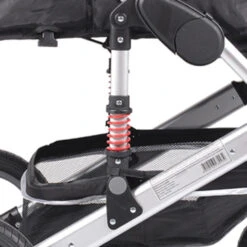 Cangaroo Gala Steel Grey 3-in-1 Combi Kinderwagen Incl. Autostoel -Baby Verkoop cangaroo gala black leather 3 in 1 combi kinderwagen incl autostoel 4