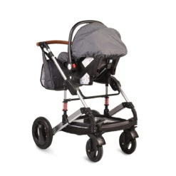 Cangaroo Gala Steel Grey 3-in-1 Combi Kinderwagen Incl. Autostoel -Baby Verkoop cangaroo gala black leather 3 in 1 combi kinderwagen incl autostoel 8
