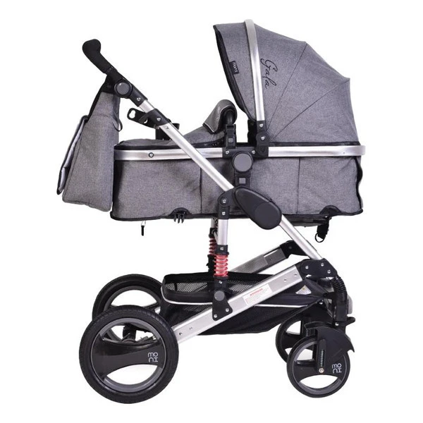 Cangaroo Gala Dark Grey/Silver 3-in-1 Combi Kinderwagen Incl. Autostoel. - Image 3