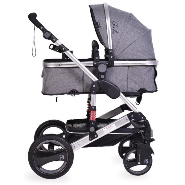 Cangaroo Gala Dark Grey/Silver 3-in-1 Combi Kinderwagen Incl. Autostoel. - Image 2