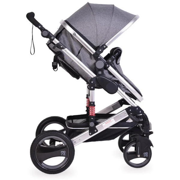 Cangaroo Gala Dark Grey/Silver 3-in-1 Combi Kinderwagen Incl. Autostoel. - Image 7