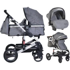 Cangaroo Gala Premium Panther 3-in-1 Combi Kinderwagen Incl. Autostoel