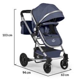 Cangaroo Gigi Denim 3-in-1 Combi Kinderwagen Incl. Autostoel -Baby Verkoop cangaroo gigi denim 3 in 1 combi kinderwagen 16