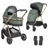 Cangaroo Hydra Green 2-in-1 Kinderwagen Incl. Adapter -Baby Verkoop cangaroo hydra green 2 in 1 kinderwagen incl. adapter 1