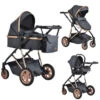 Cangaroo Midas Black 3-in-1 Combi Kinderwagen Incl. Autostoel -Baby Verkoop cangaroo midas black 3 in 1 combi kinderwagen incl. autostoel