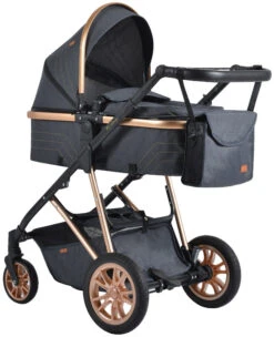 Cangaroo Midas Black 3-in-1 Combi Kinderwagen Incl. Autostoel -Baby Verkoop cangaroo midas black 3 in 1 combi kinderwagen incl. autostoel 1