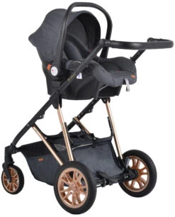 Cangaroo Midas Black 3-in-1 Combi Kinderwagen Incl. Autostoel -Baby Verkoop cangaroo midas black 3 in 1 combi kinderwagen incl. autostoel 8