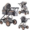 Cangaroo Midas Grey 3-in-1 Combi Kinderwagen Incl. Autostoel -Baby Verkoop cangaroo midas grey 3 in 1 combi kinderwagen incl. autostoel