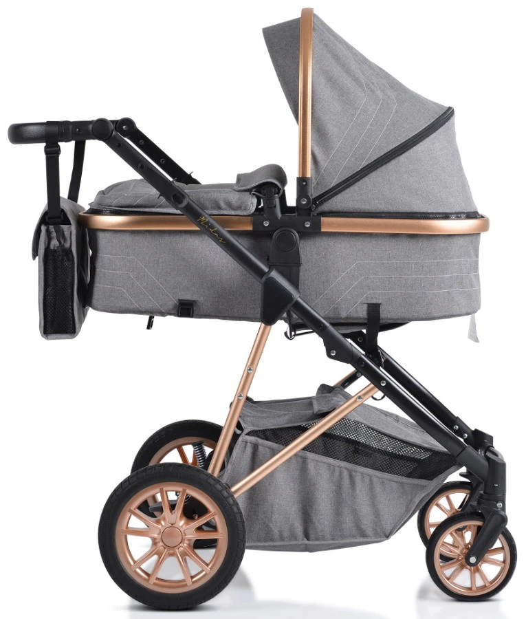 Cangaroo Midas Grey 3-in-1 Combi Kinderwagen Incl. Autostoel 4 Cangaroo Midas Grey 3-in-1 Combi Kinderwagen Incl. Autostoel - Image 3