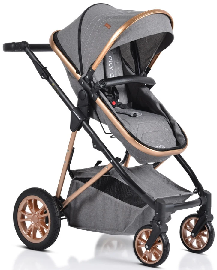 Cangaroo Midas Grey 3-in-1 Combi Kinderwagen Incl. Autostoel 6 Cangaroo Midas Grey 3-in-1 Combi Kinderwagen Incl. Autostoel - Image 5