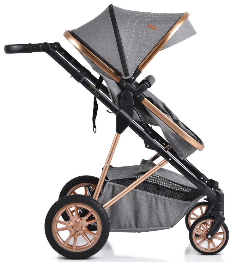 Cangaroo Midas Grey 3-in-1 Combi Kinderwagen Incl. Autostoel 8 Cangaroo Midas Grey 3-in-1 Combi Kinderwagen Incl. Autostoel - Image 7