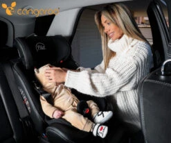 Cangaroo Pilot Light Grey Leather SPS Isofix 360° 0-36 Kg Autostoel Met Zonnekap -Baby Verkoop cangaroo pilot isofix 360 autostoel 0 36 kg 3