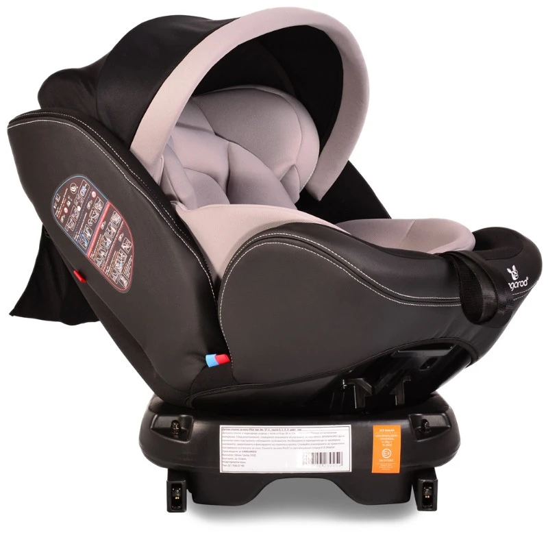 Cangaroo Pilot Light Grey Leather SPS Isofix 360° 0-36 Kg Autostoel Met Zonnekap - Image 6