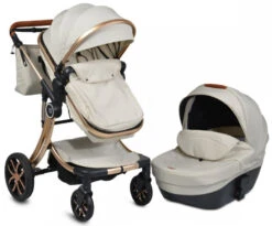 Cangaroo Polly Beige 3-in-1 Combi Kinderwagen Incl. Autostoel -Baby Verkoop cangaroo polly beige 3 in 1 combi kinderwagen incl. autostoel 4