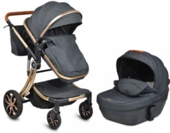 Cangaroo Polly Black 3-in-1 Combi Kinderwagen Incl. Autostoel -Baby Verkoop cangaroo polly black 3 in 1 combi kinderwagen incl. autostoel 2