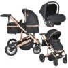 Cangaroo Thira Black 3-in-1 Combi Kinderwagen Incl. Autostoel -Baby Verkoop cangaroo thira black 3 in 1 combi kinderwagen 1
