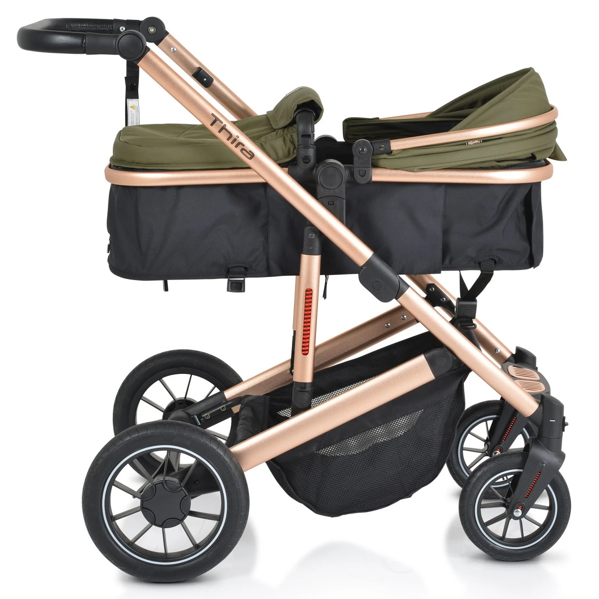 Cangaroo Thira Green 3-in-1 Combi Kinderwagen Incl. Autostoel 5 Cangaroo Thira Green 3-in-1 Combi Kinderwagen Incl. Autostoel - Image 3