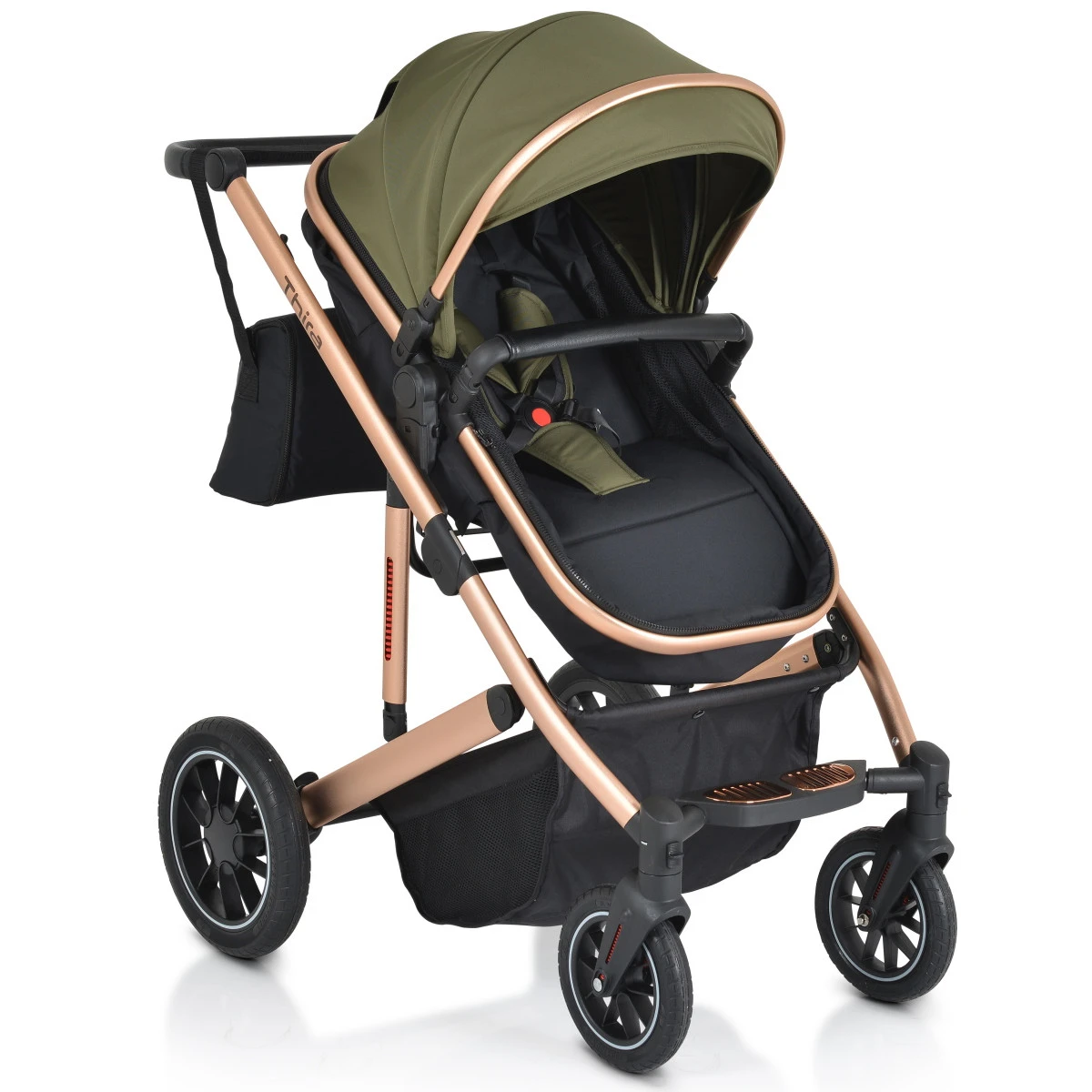 Cangaroo Thira Green 3-in-1 Combi Kinderwagen Incl. Autostoel 10 Cangaroo Thira Green 3-in-1 Combi Kinderwagen Incl. Autostoel - Image 8