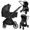 Ding Fenix Black/Black 3-in-1 Combi Kinderwagen Incl. Autostoel -Baby Verkoop ding fenix black kinderwagen101 1