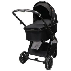 Ding Fenix Black/Black 3-in-1 Combi Kinderwagen Incl. Autostoel -Baby Verkoop ding fenix black kinderwagen10 1 1