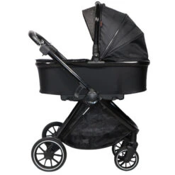 Ding Fenix Black/Black 3-in-1 Combi Kinderwagen Incl. Autostoel -Baby Verkoop ding fenix black kinderwagen15 1 1