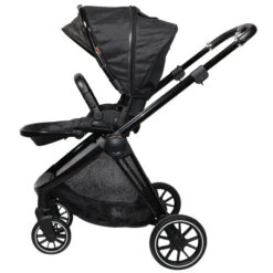 Ding Fenix Black/Black 3-in-1 Combi Kinderwagen Incl. Autostoel -Baby Verkoop ding fenix black kinderwagen4 1 1