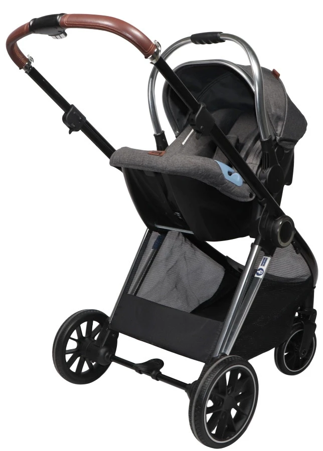 Ding Fenix Grey/Silver 3-in-1 Combi Kinderwagen Incl. Autostoel 15 Ding Fenix Grey/Silver 3-in-1 Combi Kinderwagen Incl. Autostoel - Image 13