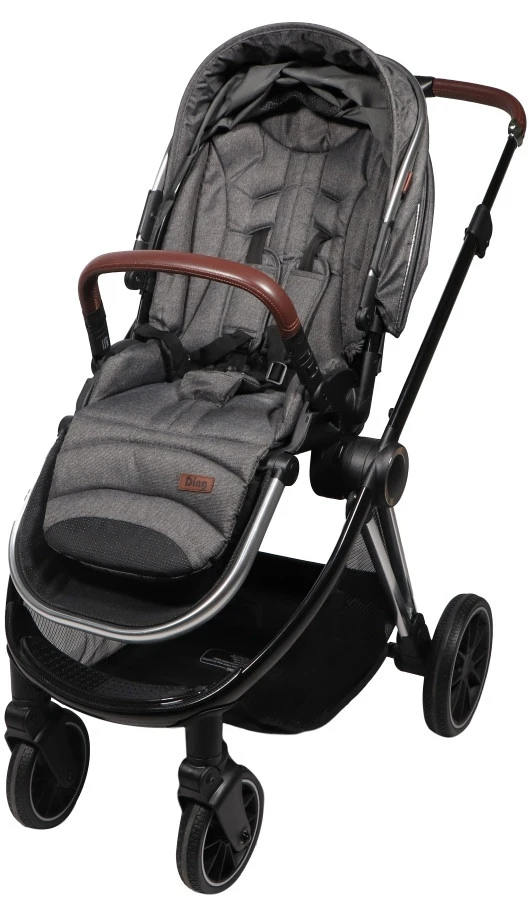 Ding Fenix Grey/Silver 3-in-1 Combi Kinderwagen Incl. Autostoel 4 Ding Fenix Grey/Silver 3-in-1 Combi Kinderwagen Incl. Autostoel - Image 2