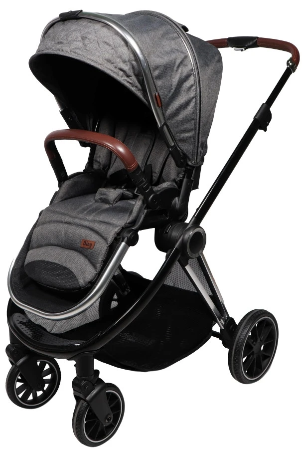 Ding Fenix Grey/Silver 3-in-1 Combi Kinderwagen Incl. Autostoel 5 Ding Fenix Grey/Silver 3-in-1 Combi Kinderwagen Incl. Autostoel - Image 3