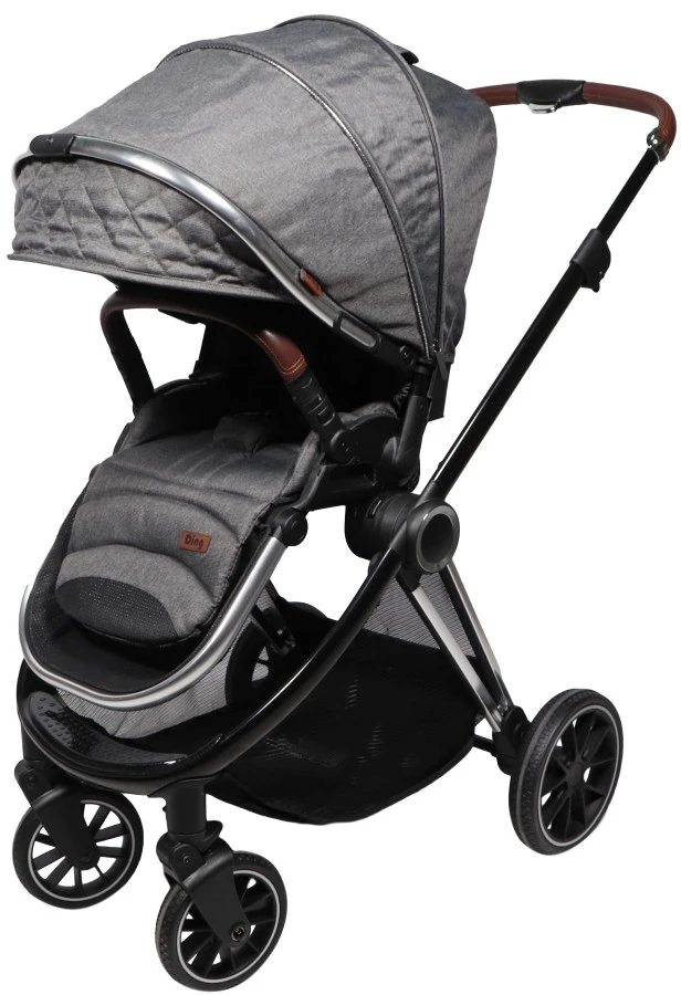 Ding Fenix Grey/Silver 3-in-1 Combi Kinderwagen Incl. Autostoel 6 Ding Fenix Grey/Silver 3-in-1 Combi Kinderwagen Incl. Autostoel - Image 4