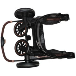 Ding Fenix Black/Black 3-in-1 Combi Kinderwagen Incl. Autostoel -Baby Verkoop ding fenix kinderwagen ingeklapt 5 1